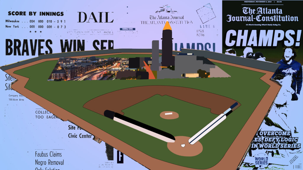 Flat Design with skyline partially completed
